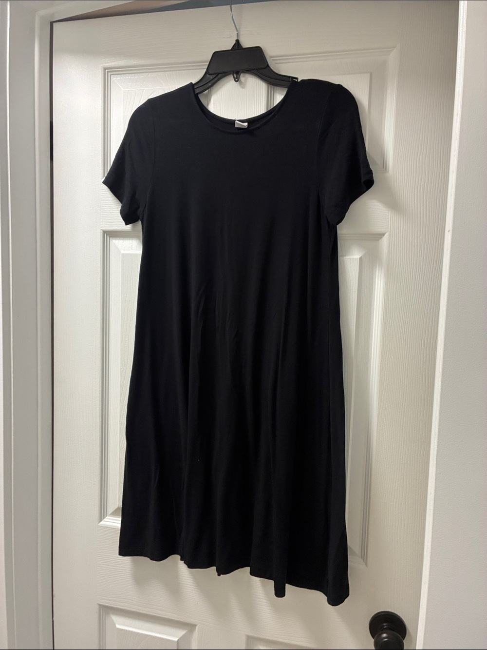 Old Navy Black Short-Sleeve A-Line Dress